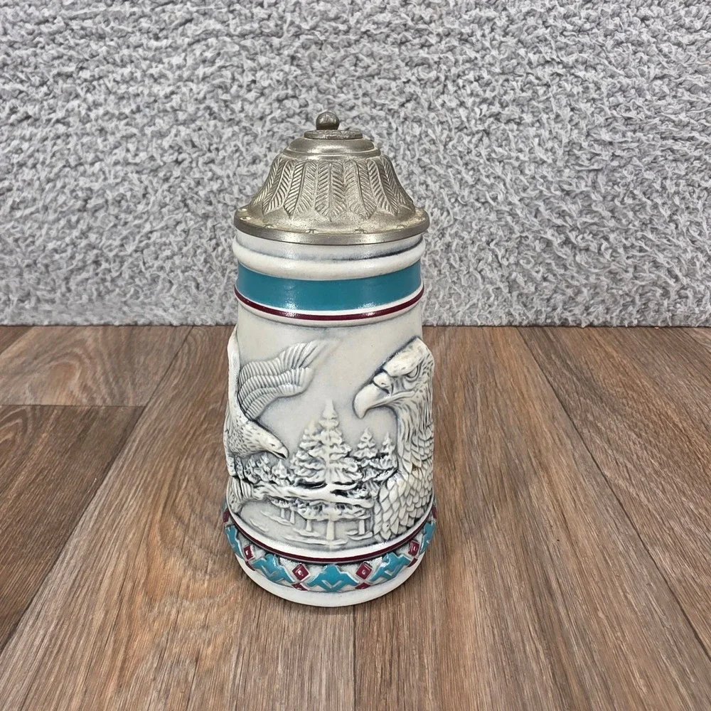 Avon 1990 Endangered Species‎ The Bald Eagle Ceramarte Beer Stein Made in Brazil